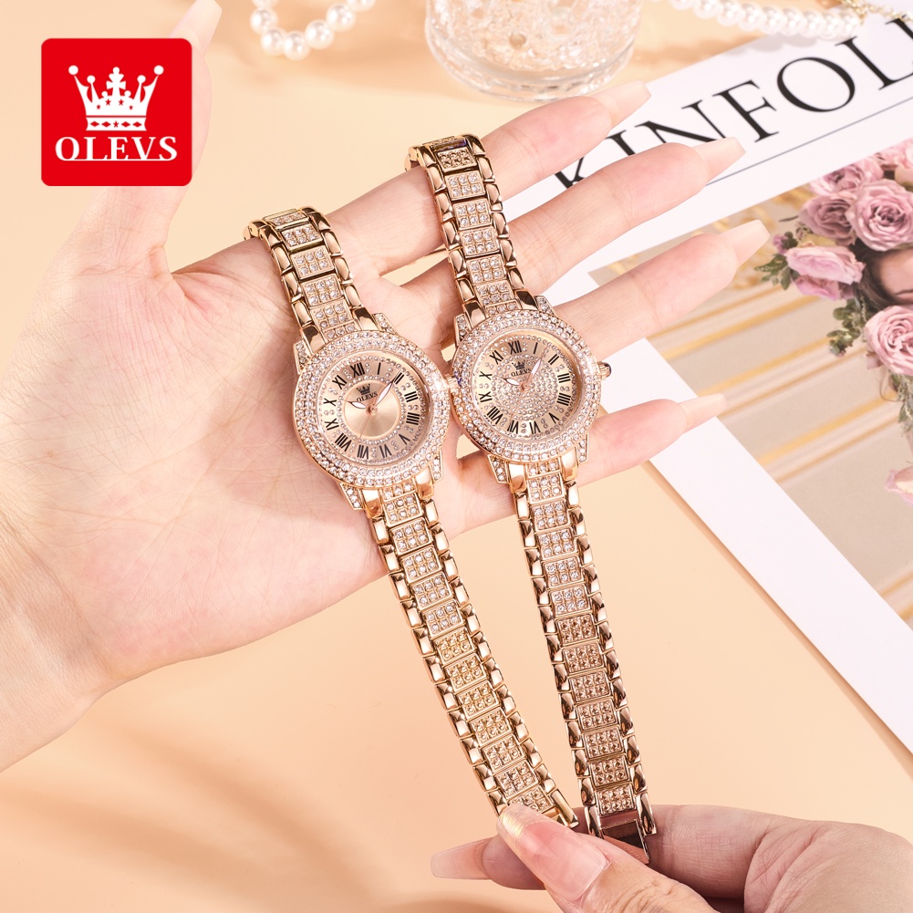 Luxury Watch Usa - OLEVS 럭셔리 패션 여성용 시계 다이아몬드