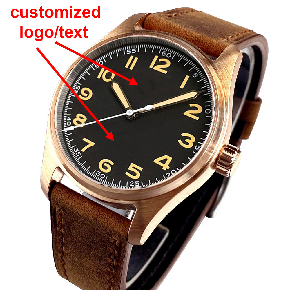Automatic Pilot Watch - 남성용 맞춤형 시계 진짜 구스네이드 청동