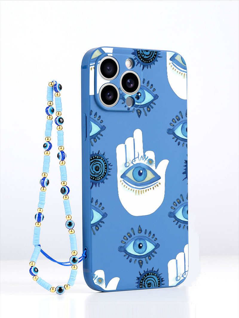 Luxury Watch Case - 럭셔리 리퀴드 실리콘 블루 이블 아이