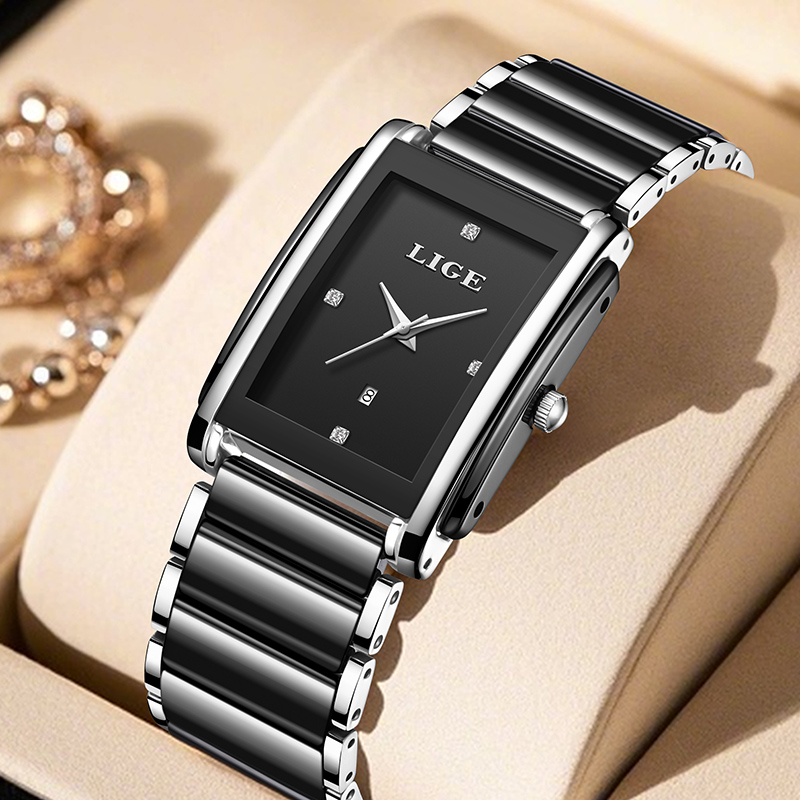 Luxury Watch Gift Box - LIGE 새로운 럭셔리 여성 시계 우아한