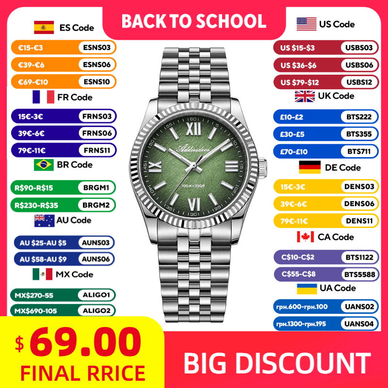Luxury Watch Usa - ADDIESDIVE 여성용 우아한 시계 럭셔리 사파이어