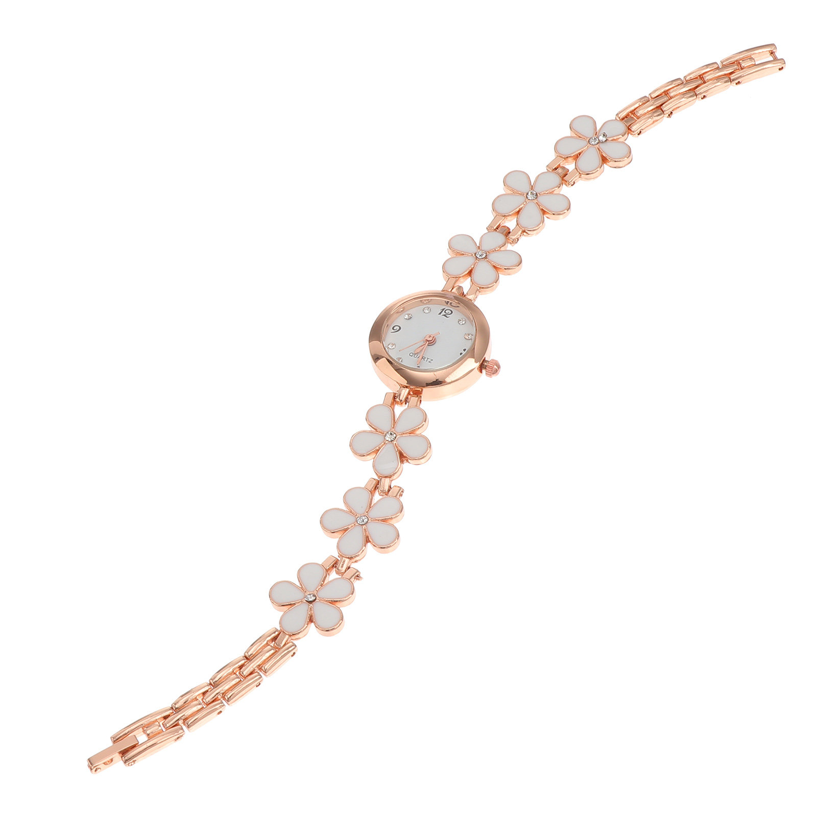 Luxury Watch Usa - 여성용 우아한 크리스탈 쿼츠 팔찌 시계,