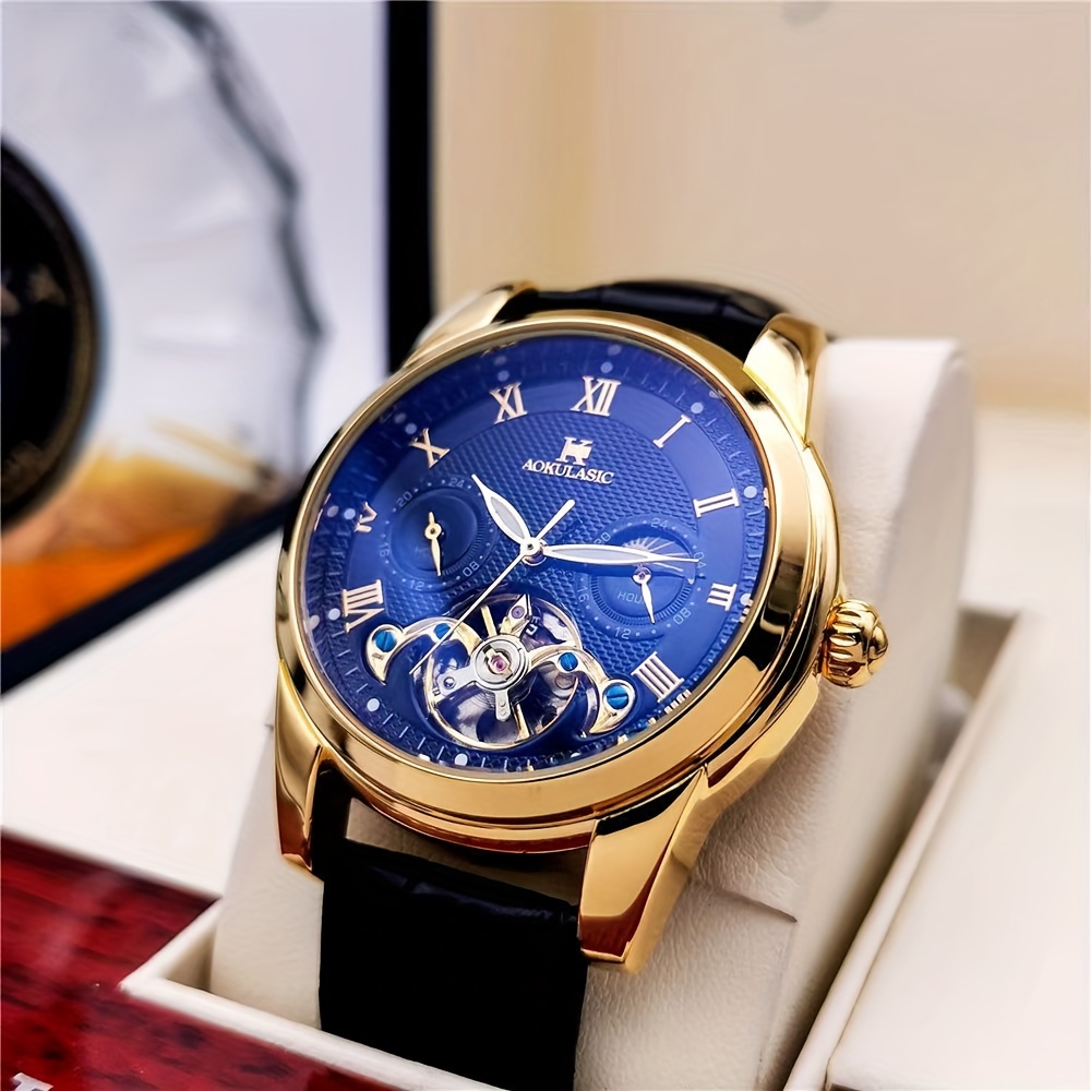 Automatic Pilot Watch - 남성용 정통 고급 시계, 완전 자동