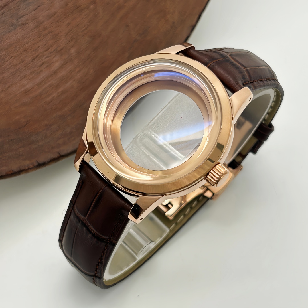 Exhibition Caseback - 39mm 시계 케이스 버터플라이 더블 버클