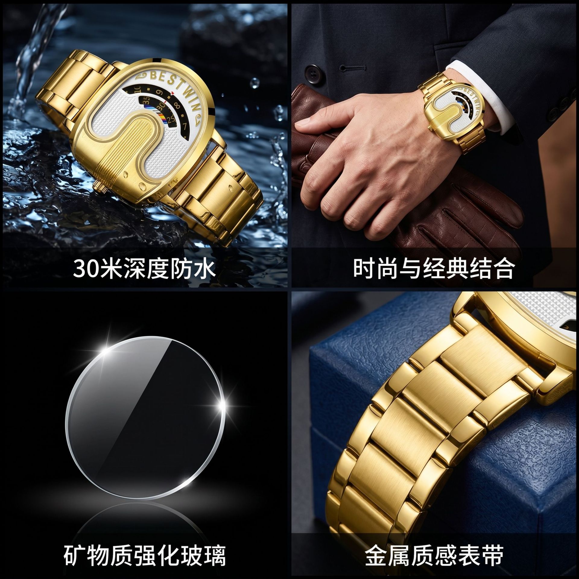 골드탑 브랜드 럭셔리 남성용 시계 독특한 디자인 스테인 - Luxury Watch Quality 리뷰 및 가격