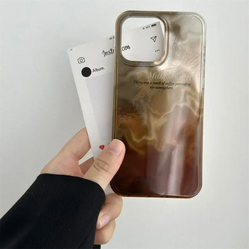 럭셔리 커피 컬러 블렌딩 그라데이션 폰 케이스 (아이폰 - Luxury Watch Case 리뷰 및 가격