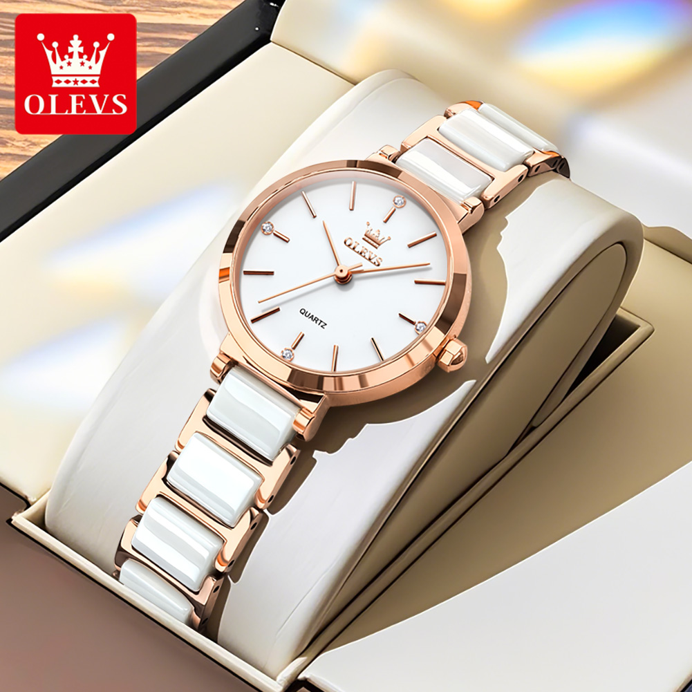 OLEVS 여성 시계 5877 고급스러운 우아한 쿼츠  - Luxury Watch Usa 리뷰 및 가격