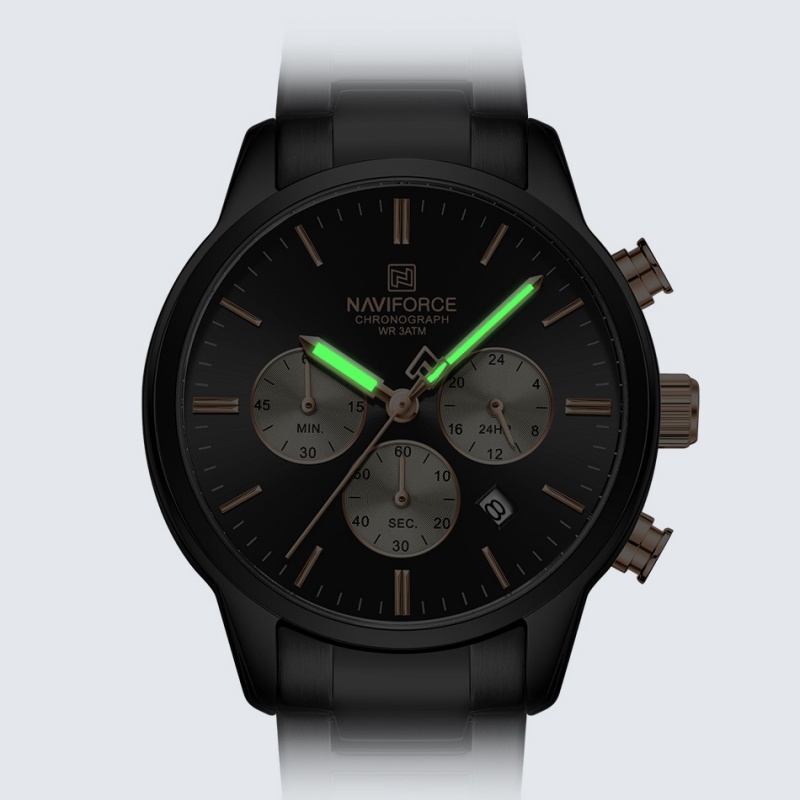 NAVIFORCE 남성용 쿼츠 크로노그래프 시계 방수  - Luxury Watch Gift Box 리뷰 및 가격