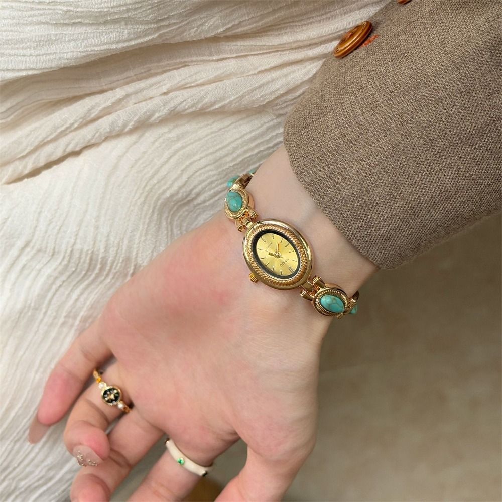 새로운 빈티지 컬러 보석 여성용 시계 우아한 타원형 쿼 - Luxury Watch Vintage 리뷰 및 가격