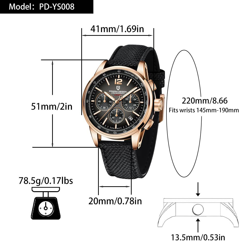 파가니 디자인 신형 남성 시계 41mm 크로노그래프 1 - Luxury Watch Quality 리뷰 및 가격