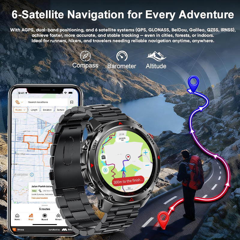 T-Rex 3 프로 밀리터리 등급 AGPS 스마트 워치 - Gmt Dual Timezone Watch 리뷰 및 가격
