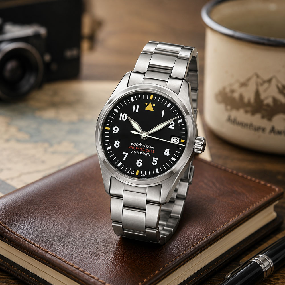 커스텀 로고 36mm 39mm 파일럿 시계 남성용 NH - Automatic Pilot Watch 리뷰 및 가격
