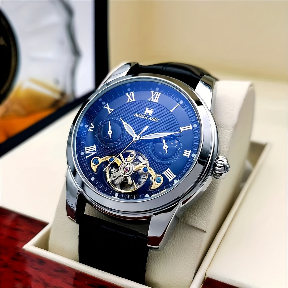 남성용 정통 고급 시계, 완전 자동 기계식 시계, 뚜르 - Automatic Pilot Watch 리뷰 및 가격