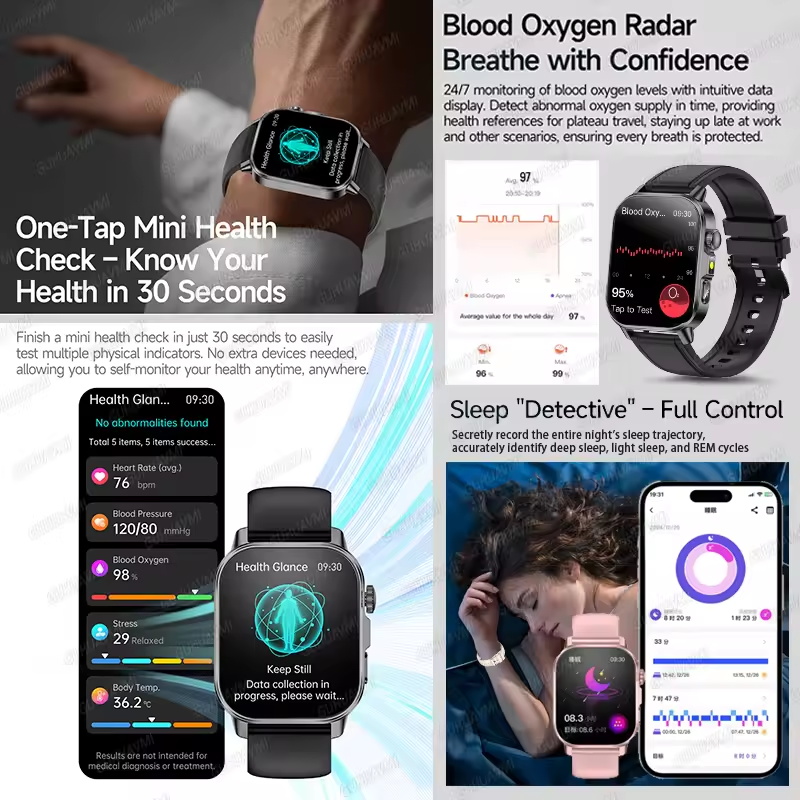 2026년 신형 AI 건강 진단 분석 스마트워치 ECG - Gmt Dual Timezone Watch 리뷰 및 가격