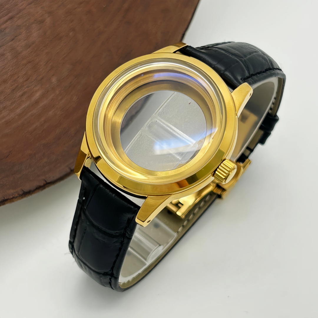 39mm 시계 케이스 버터플라이 더블 버클 가죽 스트랩 - Exhibition Caseback 리뷰 및 가격