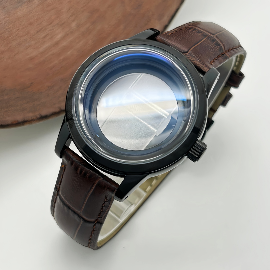 39mm 시계 케이스 버터플라이 더블 버클 가죽 스트랩 - Exhibition Caseback 리뷰 및 가격