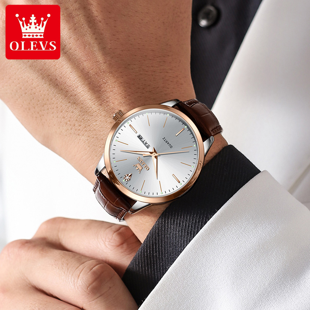 OLEVS 2935 남성 쿼츠 시계 듀얼 캘린더 야광  - Luxury Watch Longines 리뷰 및 가격