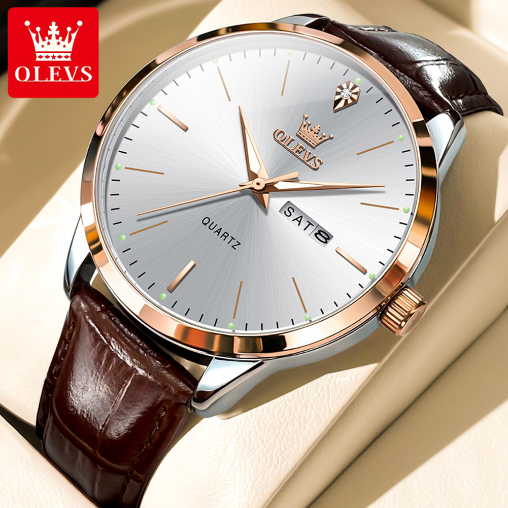 OLEVS 2935 남성 쿼츠 시계 듀얼 캘린더 야광  - Luxury Watch Longines 리뷰 및 가격