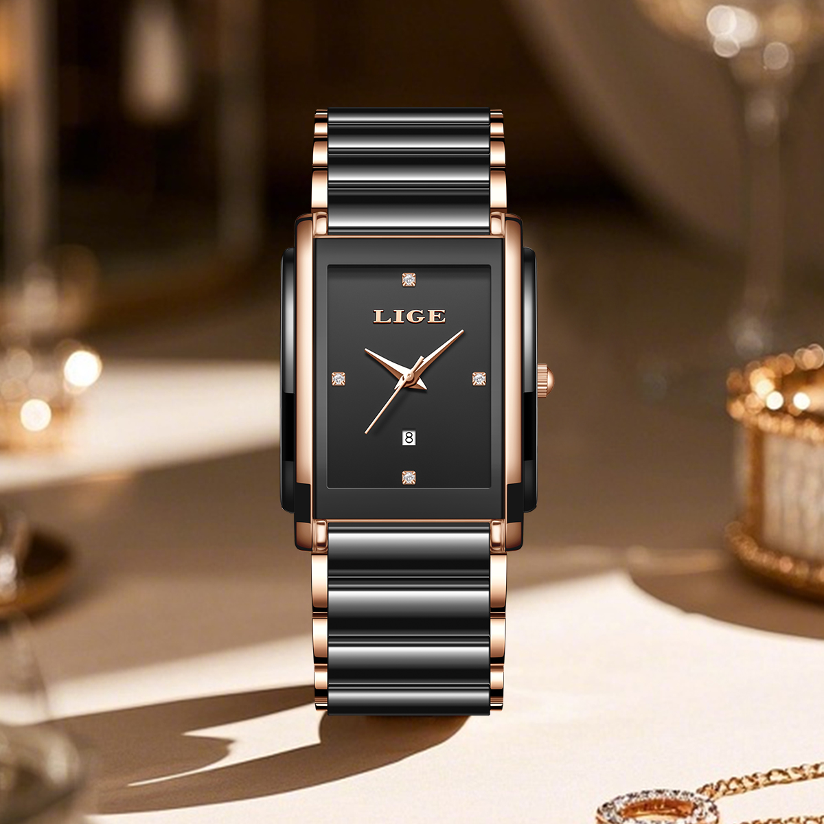 LIGE 패션 우아한 여성용 시계 전체 세라믹 스트랩  - Luxury Watch Gift Box 리뷰 및 가격