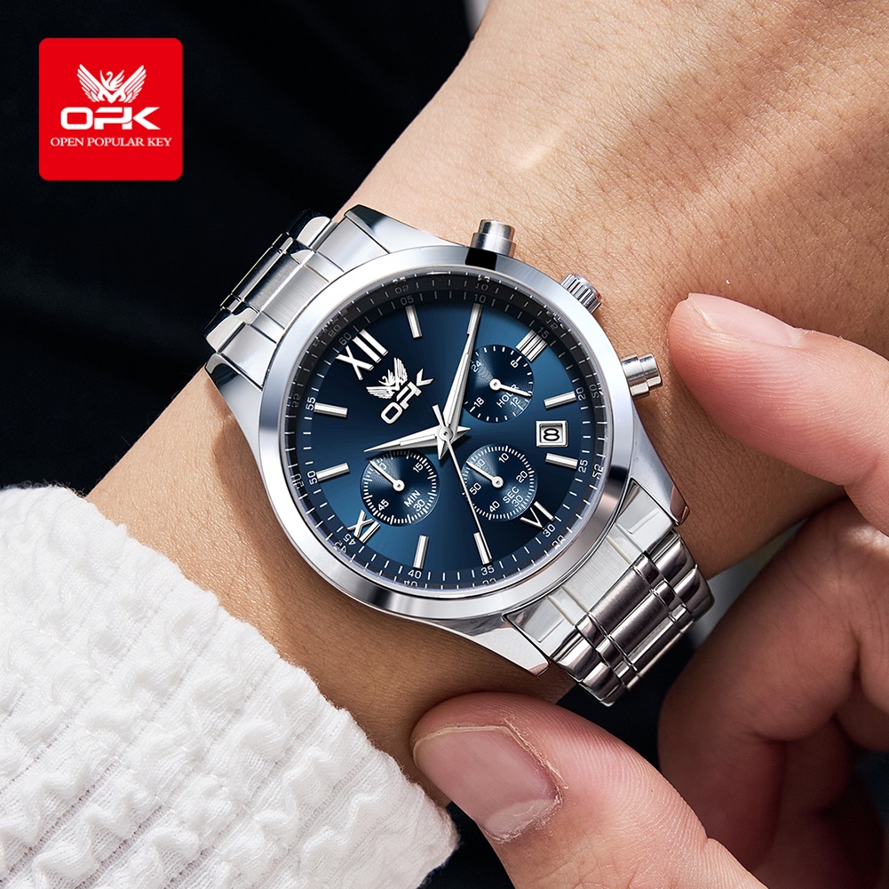 OPK 6052 남성용 시계 자동 날짜 스테인리스 밴드 - Luxury Watch Quality 리뷰 및 가격